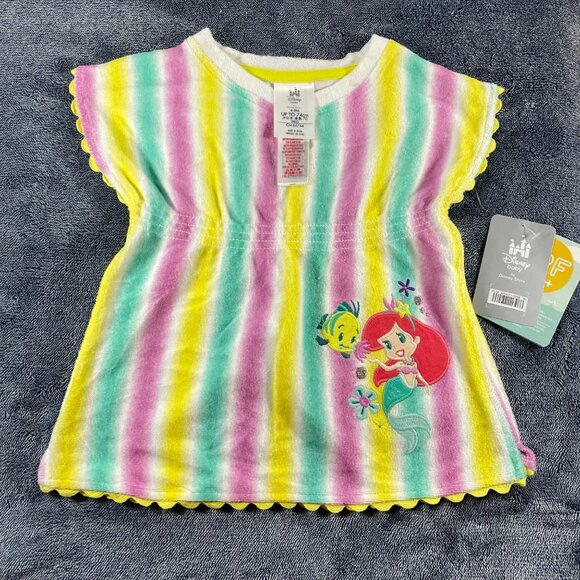 Disney Store The Little Mermaid Ariel and Flounder Coverup for Baby 6-9M - Picture 6 of 7